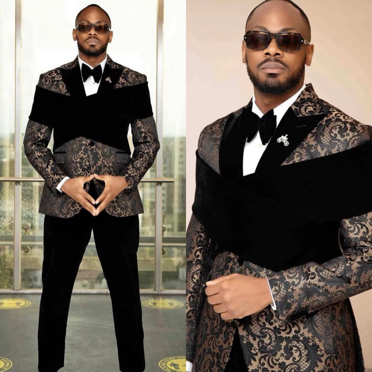 Unique Men'S Formal Wear - ユニークなデザインの男性用ウェディングタキシード、花柄ジャケットパンツスーツ2ピース、誕生日パーティー、プロム、フォーマル、新郎衣装