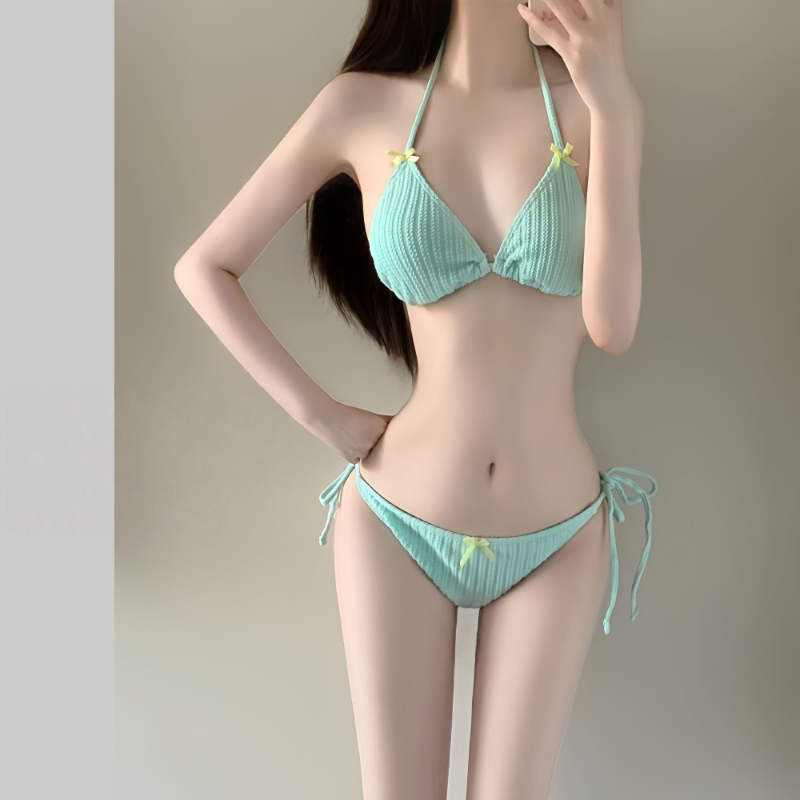 Slim Fit Suit Set - 2026年夏 レディース 長袖ビキニセット 韓国ファッション 可愛い女の子用水着 スリムビーチ水着