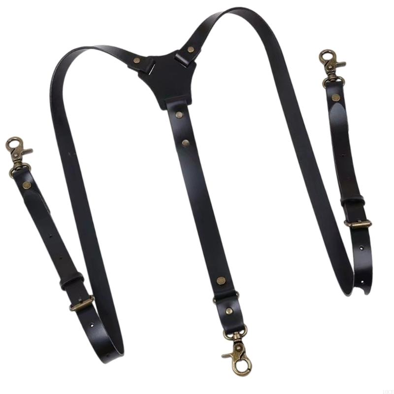 Suspender Clip Formal - パーティー用フッククラスプショルダーストラップ付き調節可能なPUレザーサスペンダーストラップ