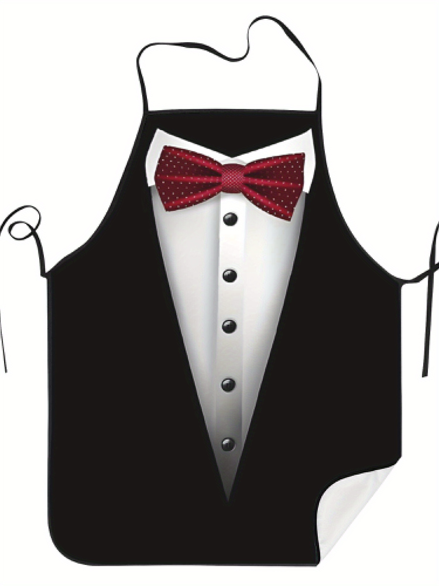 Men'S Formal Wear Bow Ties - タキシードエプロン赤い蝶ネクタイキッチン調理ベーキングギフト男性用フォーマルシェフウェアエレガントな黒と白のデザイン