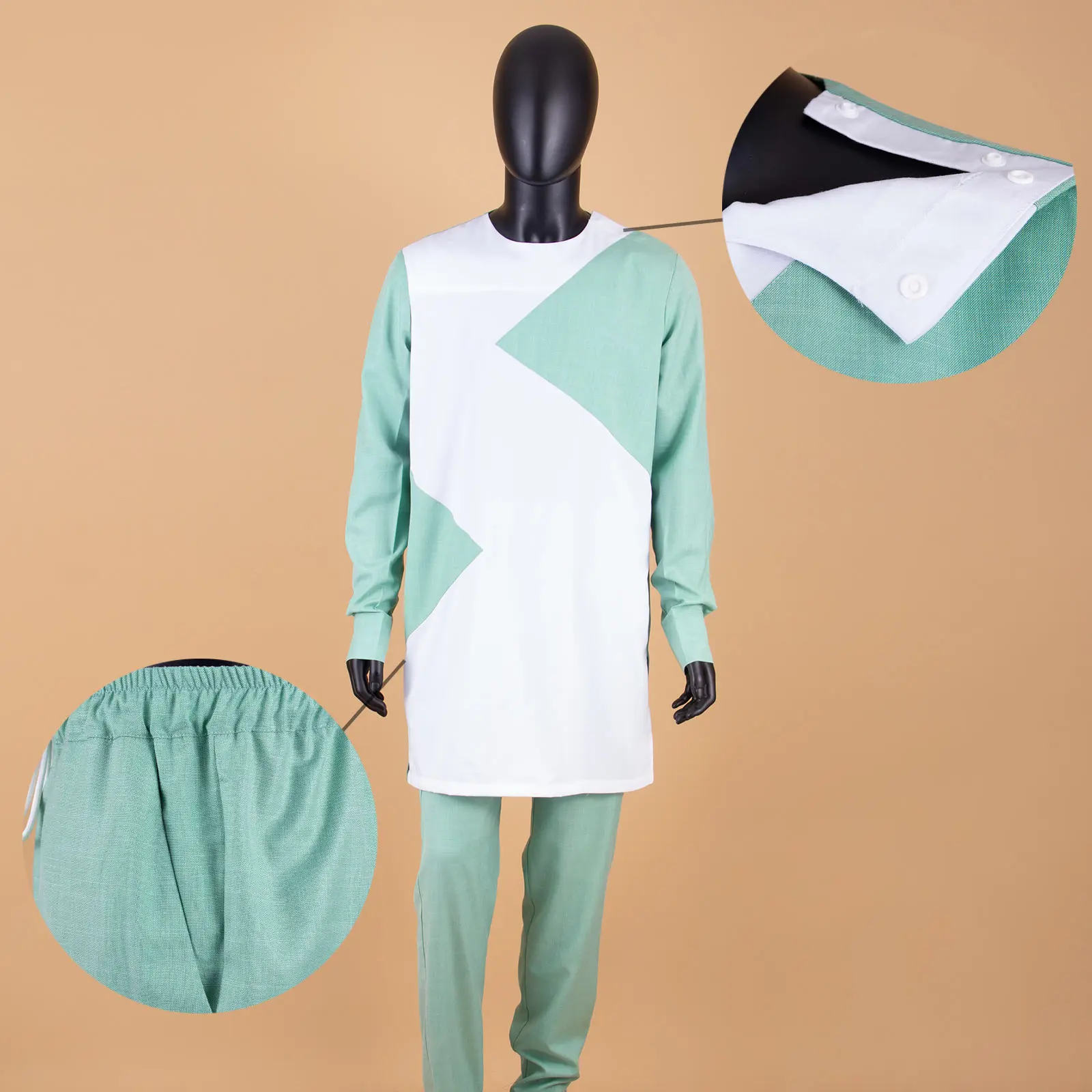アフリカのダシキメンズウェア,ラージサイズのシャツとパンツ, - Men Formal Party Wear Shirt のレビューと価格