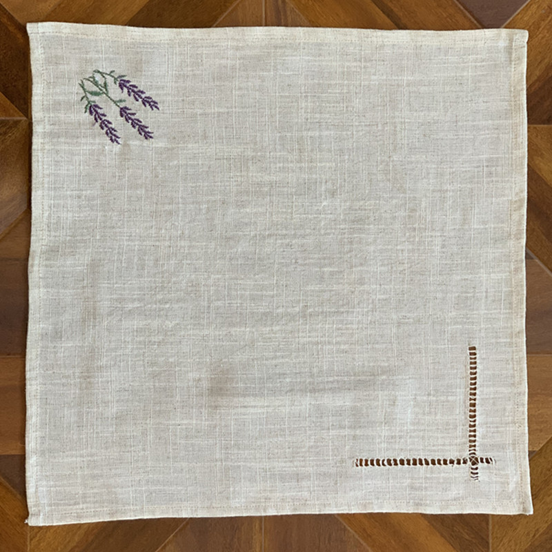 ヘムステッチナプキン/プレースマット プロヴァンス、フランス - Monogrammed Handkerchief のレビューと価格