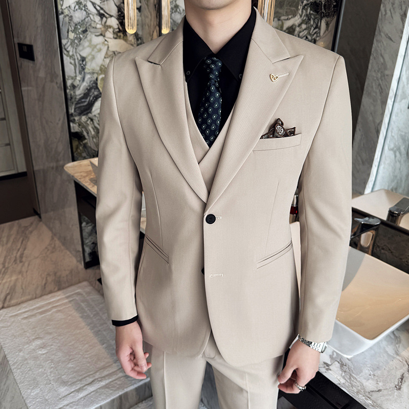 ホワイトメンズスーツ 3 ピース スリムフィット ピークドラ - Men'S Formal Dinner Wear のレビューと価格