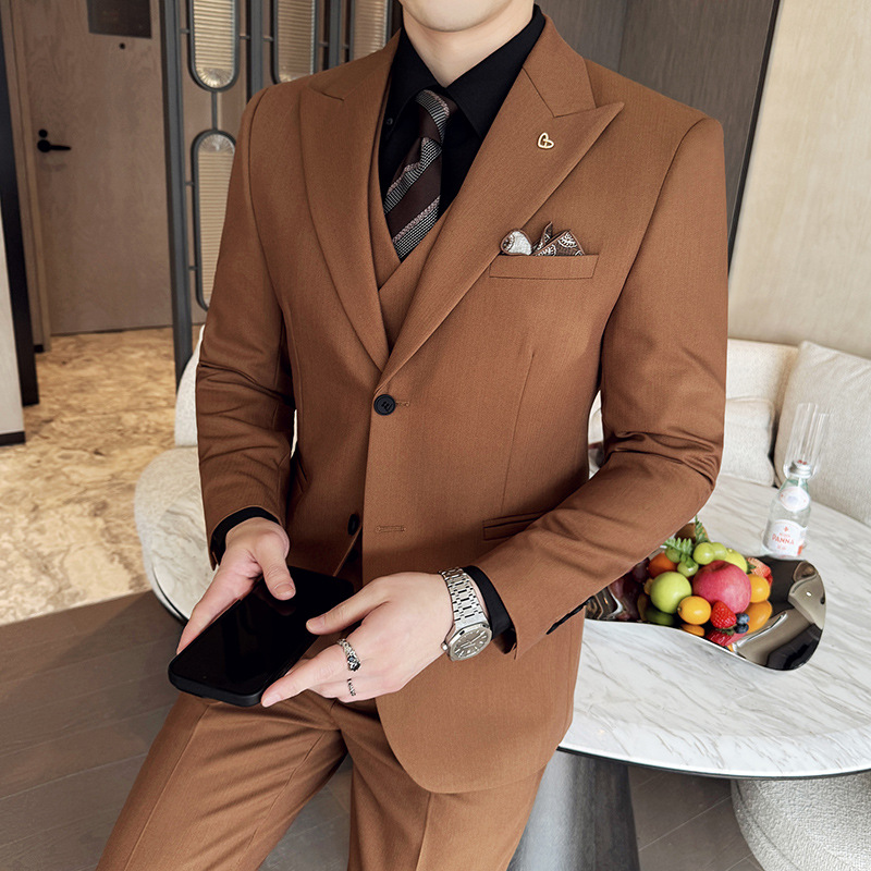 ホワイトメンズスーツ 3 ピース スリムフィット ピークドラ - Men'S Formal Dinner Wear のレビューと価格