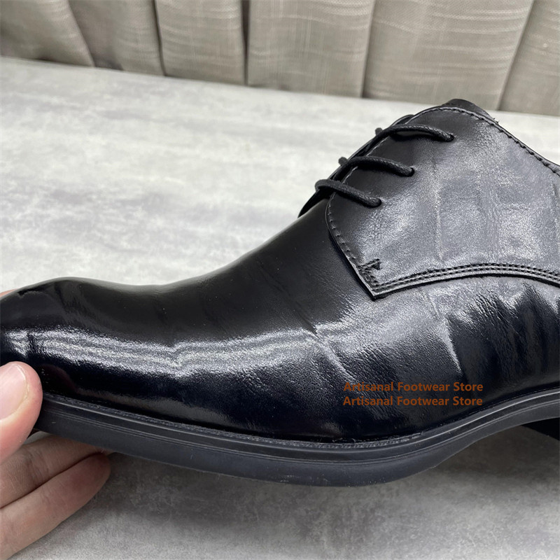 メンズ ブラック レザー オックスフォード シューズ クラシ - Men'S Formal Office Wear Shoes のレビューと価格