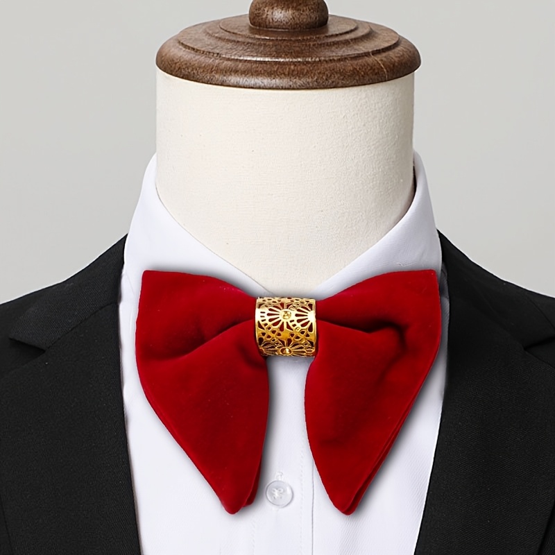 ヴィンテージ大型ホーン型ノータイ蝶ネクタイ、ゴールド中空金属 - Men'S Formal Wear Bow Ties のレビューと価格