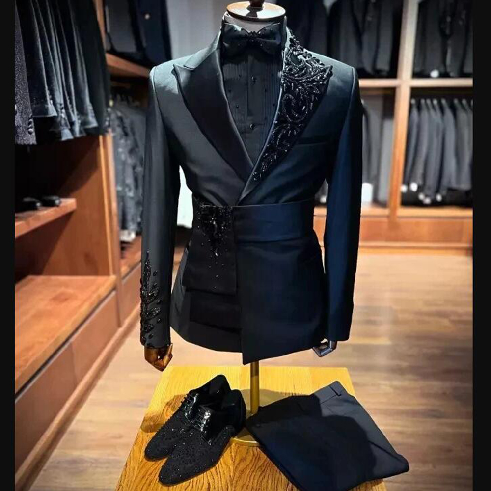 高級スーツ男性ユニークなデザインのジャケットパンツ 2 ピー - Unique Men'S Formal Wear のレビューと価格