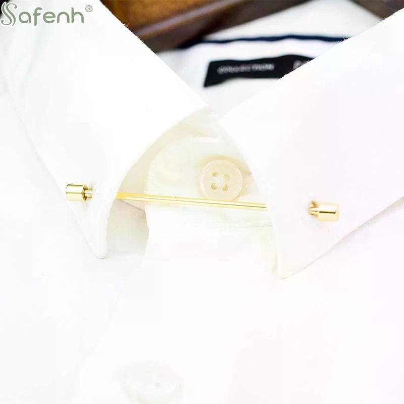 シリンダーカラーバー メンズシャツタイピン 2ピーススクリュ - Men Formal Party Wear Shirt のレビューと価格