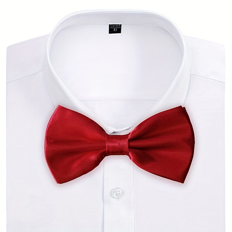 8個/12個入り メンズ バーガンディ プレタイド 調節可能 - Men'S Formal Wear Bow Ties のレビューと価格