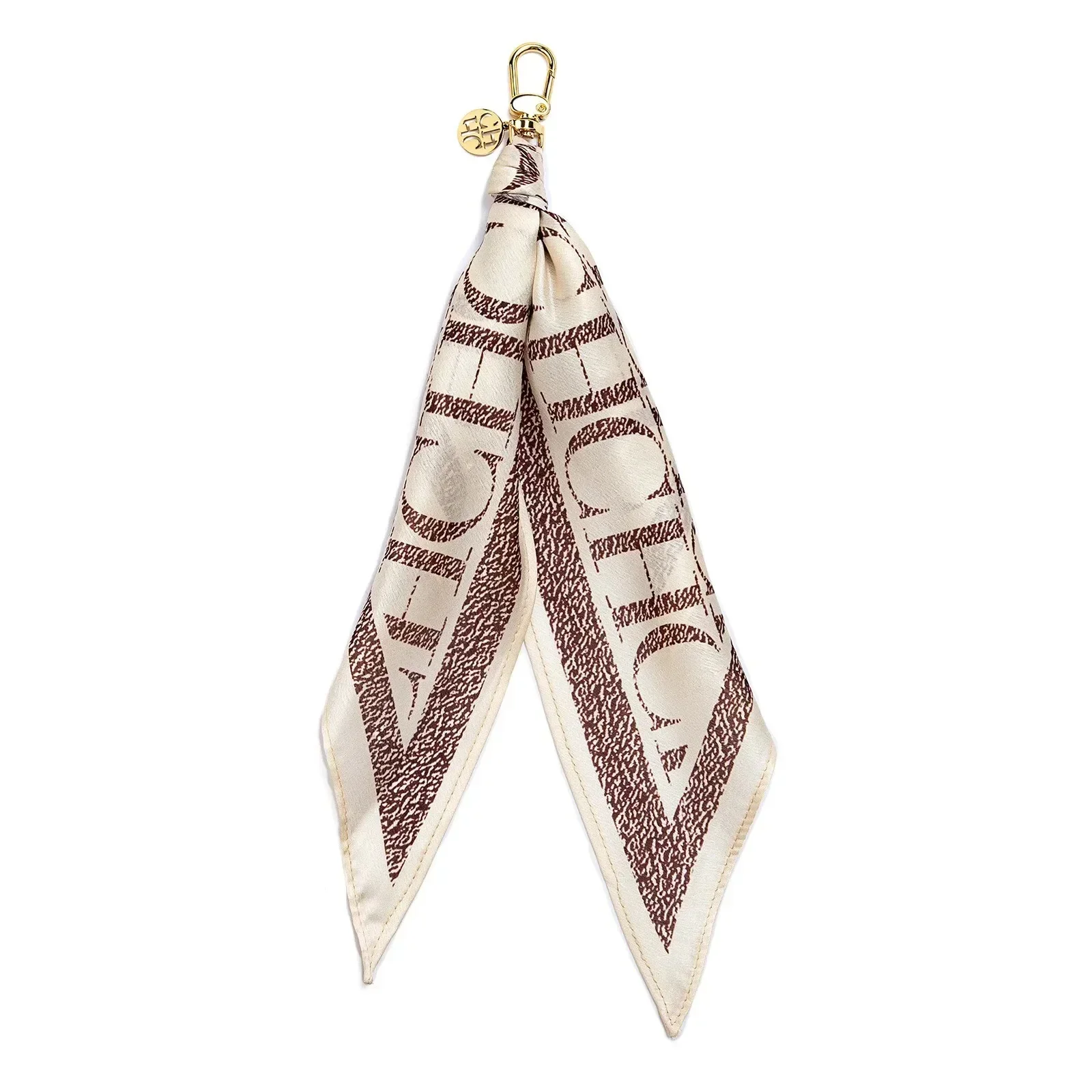 CHスカーフキーホルダーバッグチャームモノグラムプリントシル - Monogrammed Handkerchief のレビューと価格