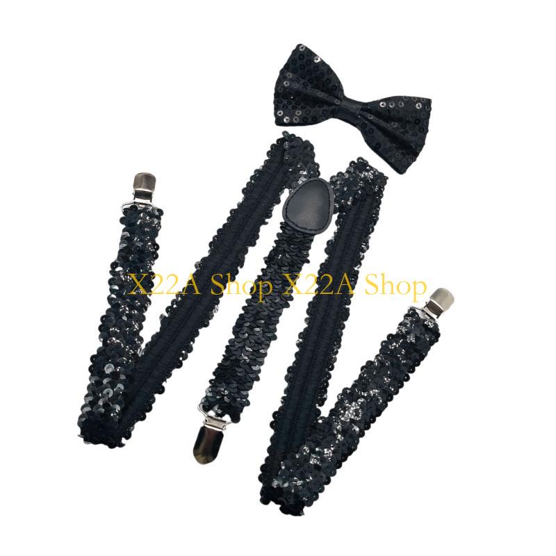 ユニークな輝くサスペンダーボウタイセットスパンティースパンコ - Suspender Clip Formal のレビューと価格