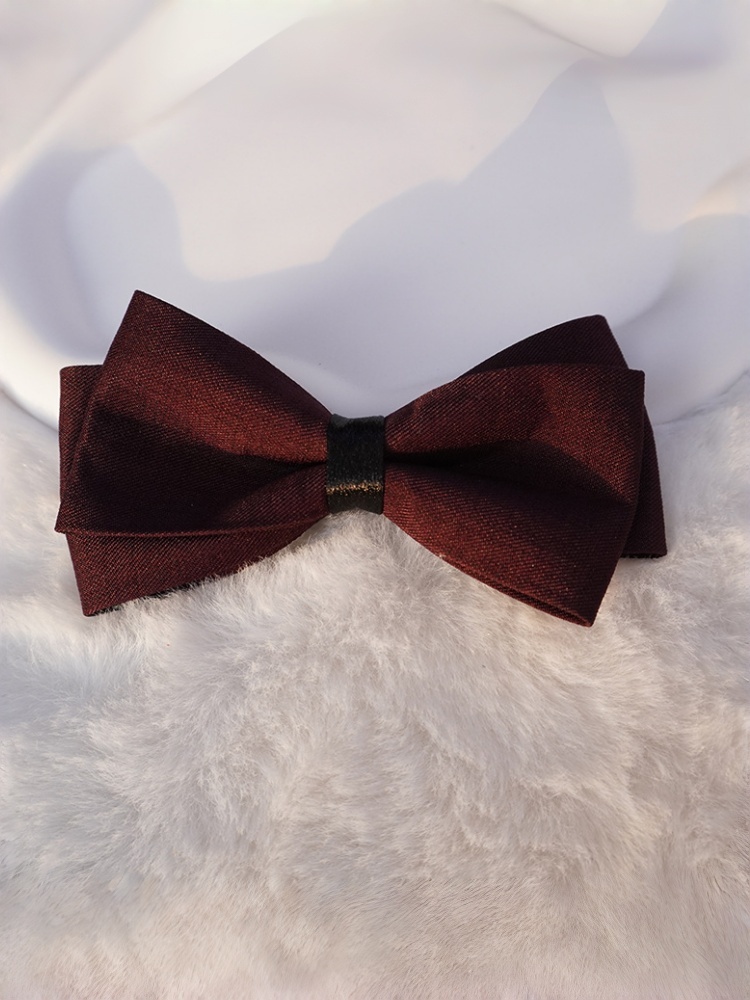 バーガンディの二層マット蝶ネクタイ、英国風ビジネスフォーマル - Men'S Formal Wear Bow Ties のレビューと価格