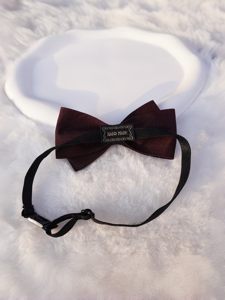 バーガンディの二層マット蝶ネクタイ、英国風ビジネスフォーマル - Men'S Formal Wear Bow Ties のレビューと価格