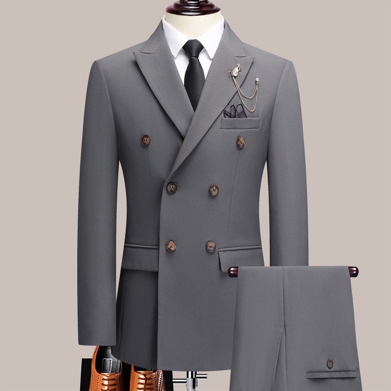メンズスーツセット 高級感のあるディープホワイト ダブルブレ - Men'S Formal Dinner Wear のレビューと価格