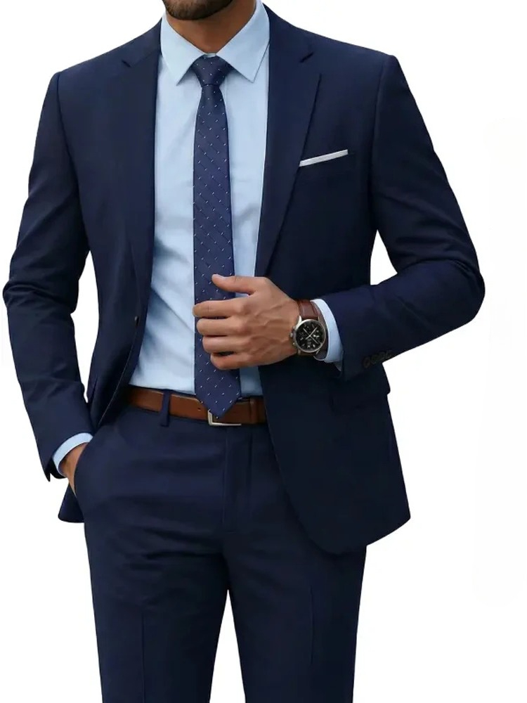 (ブレザー+パンツ) メンズ2ピーススーツ ランダムネクタイ - Men'S Formal Dinner Wear のレビューと価格