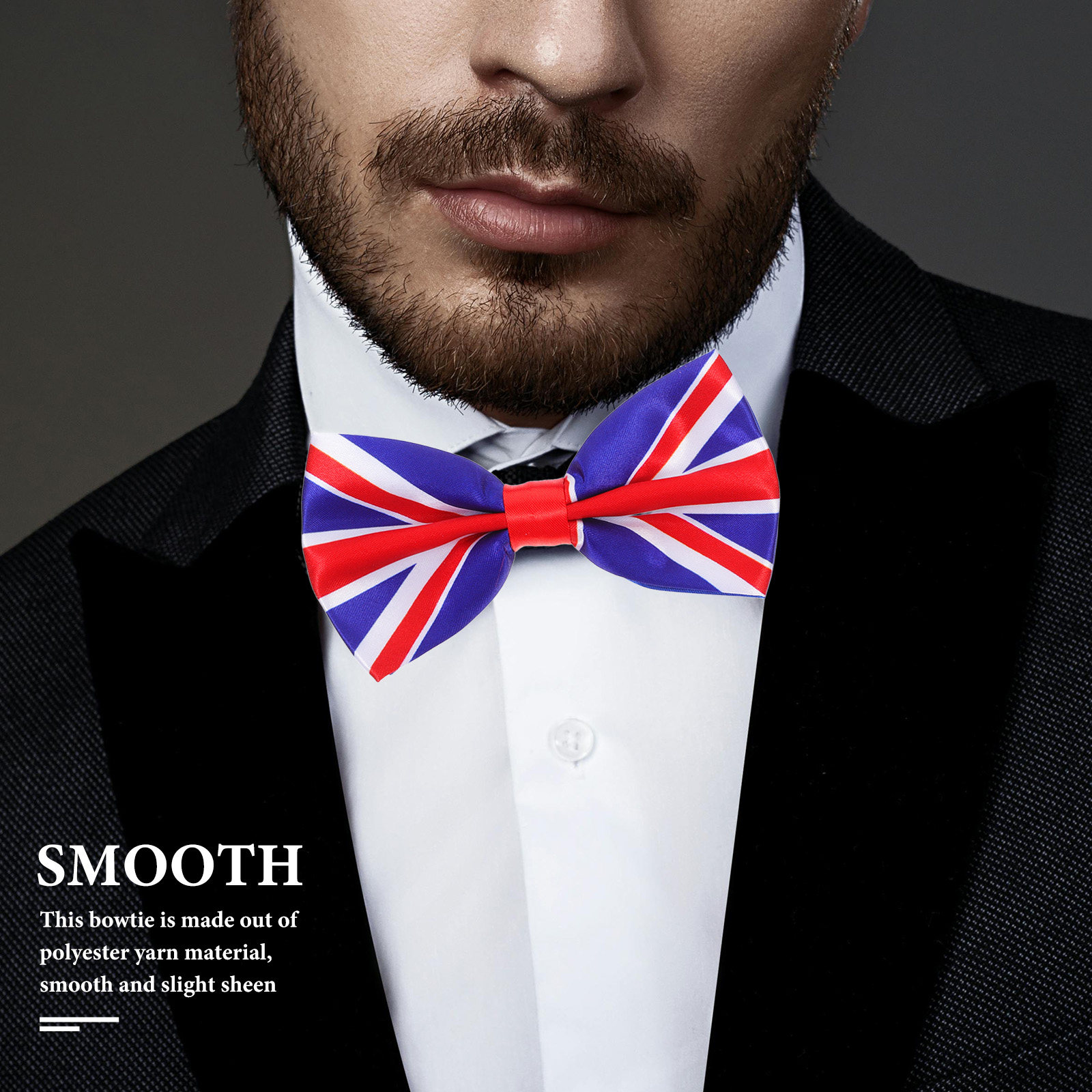 英国国旗柄蝶ネクタイ メンズ用 愛国的 ノベルティ クラシッ - Men'S Formal Wear Bow Ties のレビューと価格