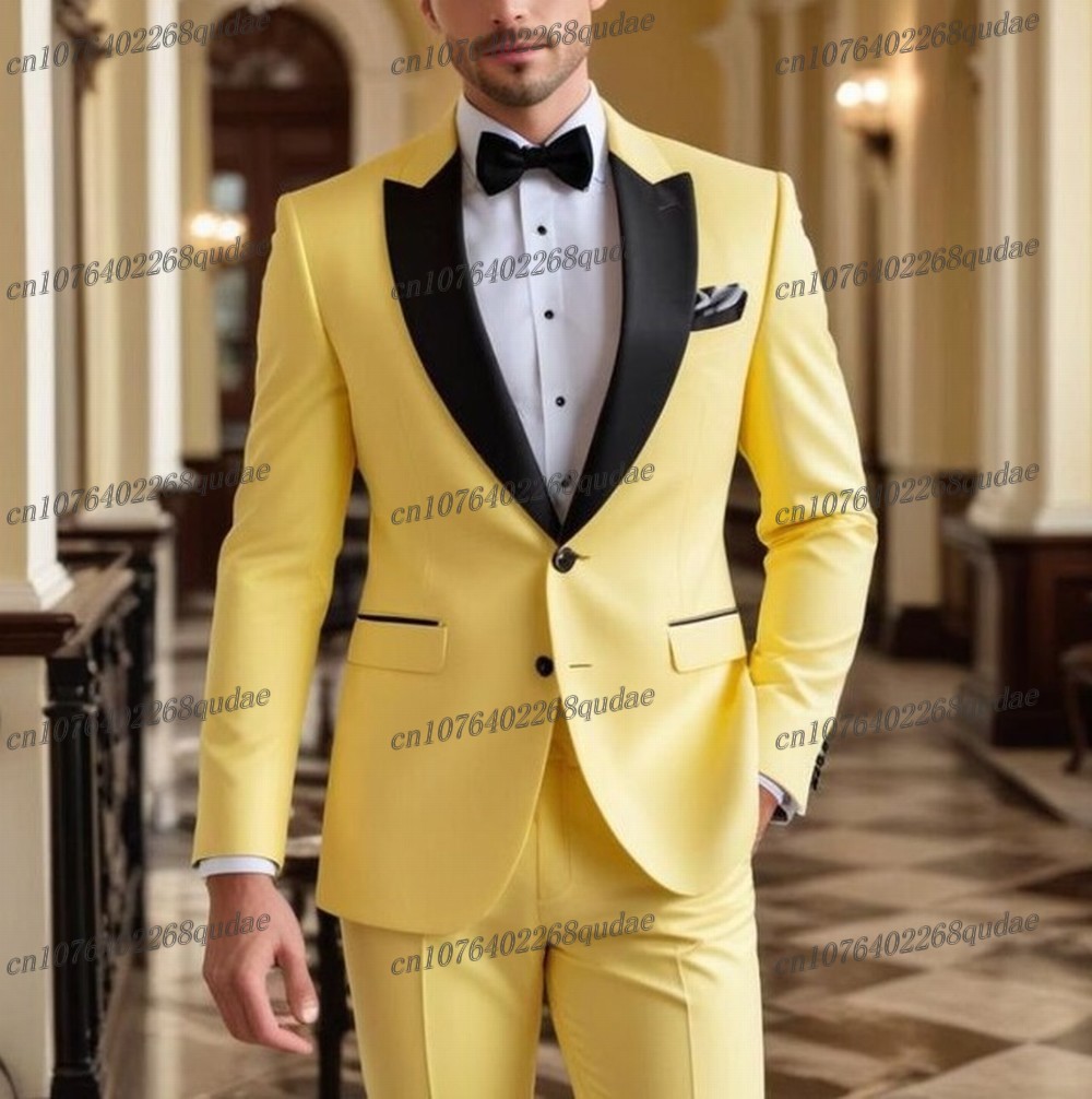 黒襟オレンジフォーマルメンズスーツ結婚式パーティー新郎スーツ - Formal Wear Jersey For Men のレビューと価格