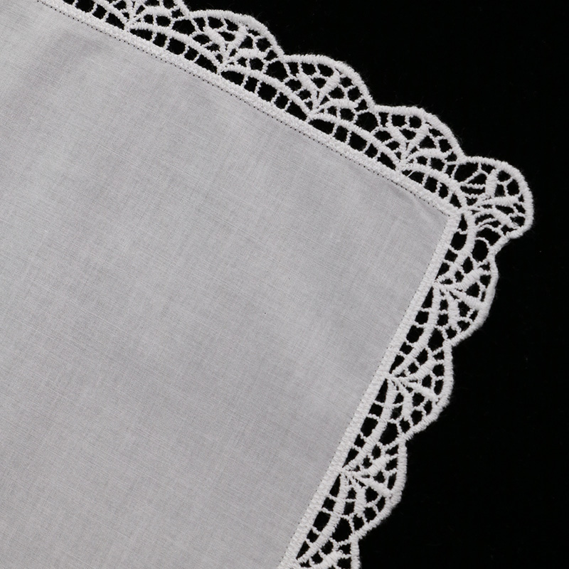 D003 ホワイト 100% コットン 100枚入り レース - Monogrammed Handkerchief のレビューと価格