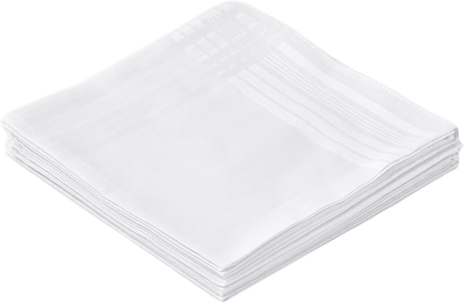 メンズ純白100％綿ハンカチ - Monogrammed Handkerchief のレビューと価格