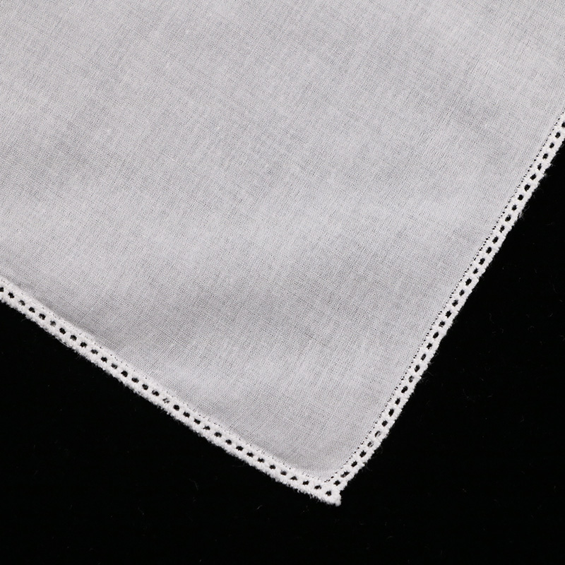 C005 ホワイトコットン 10 枚レースハンカチ刺繍入り印 - Monogrammed Handkerchief のレビューと価格