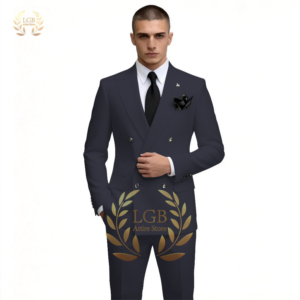 メンズホワイトダブルブレストスーツ2ピースセットスリムフィッ - Men'S Formal Dinner Wear のレビューと価格