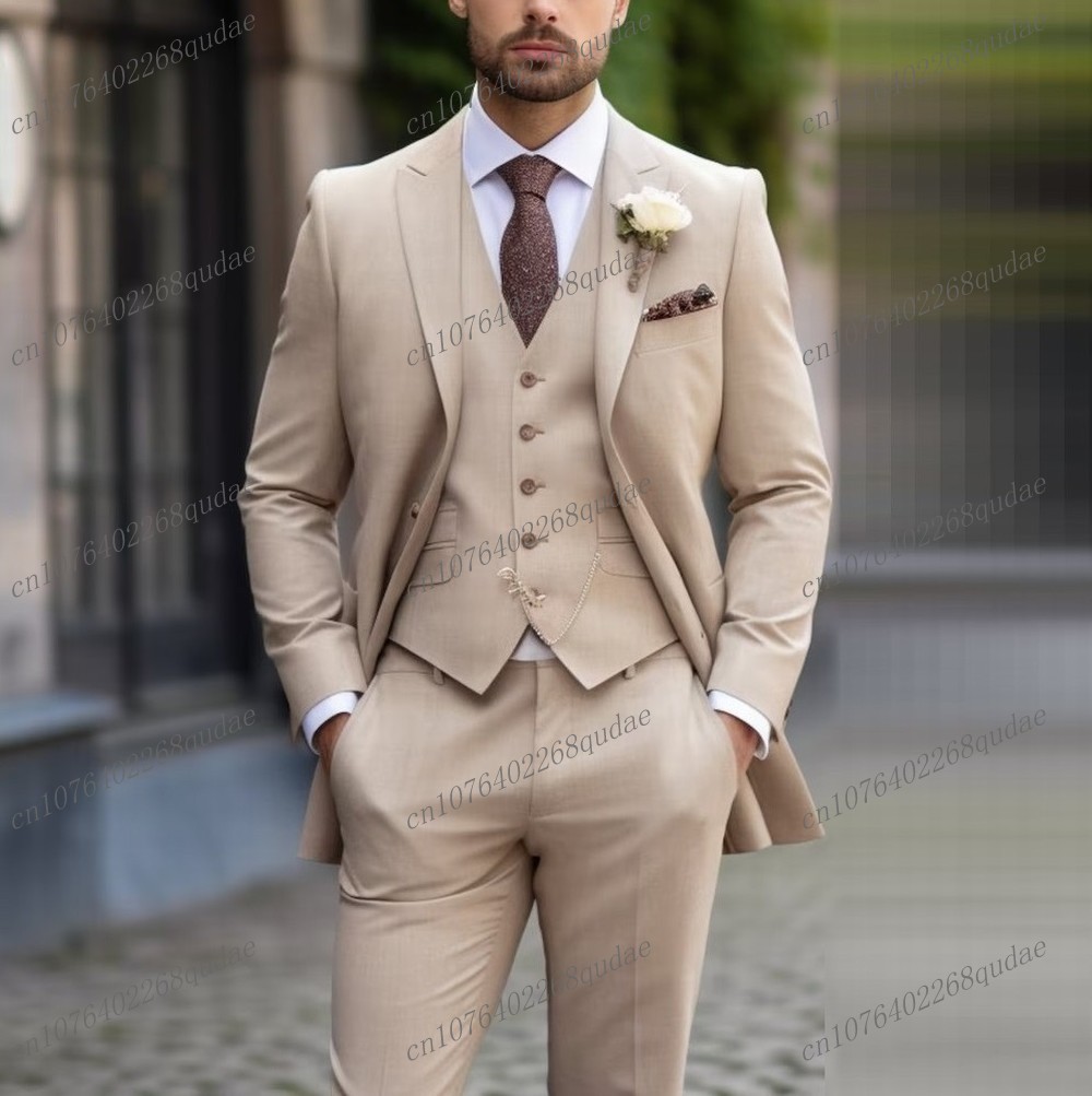 ブラウンフォーマルな機会の男性スーツ結婚式パーティー新郎花婿 - Formal Wear Jersey For Men のレビューと価格