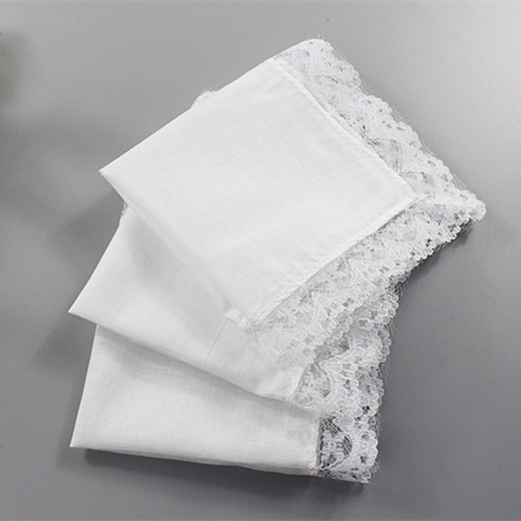 女性用パーソナライズレースハンカチ、白い布ナプキン、結婚祝い - Monogrammed Handkerchief のレビューと価格