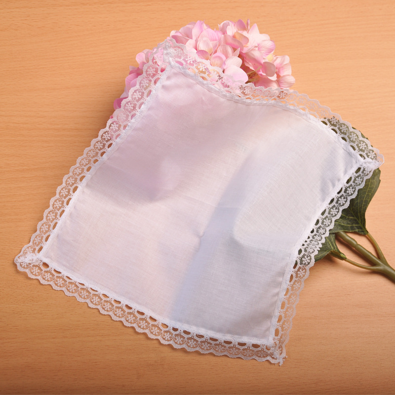 女性用パーソナライズレースハンカチ、白い布ナプキン、結婚祝い - Monogrammed Handkerchief のレビューと価格