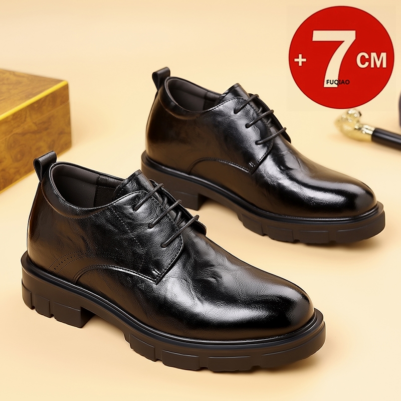 男性用7CM身長アップビジネスシューズ、結婚式用革靴、滑り止 - Formal Men Daily Wear Slippers のレビューと価格