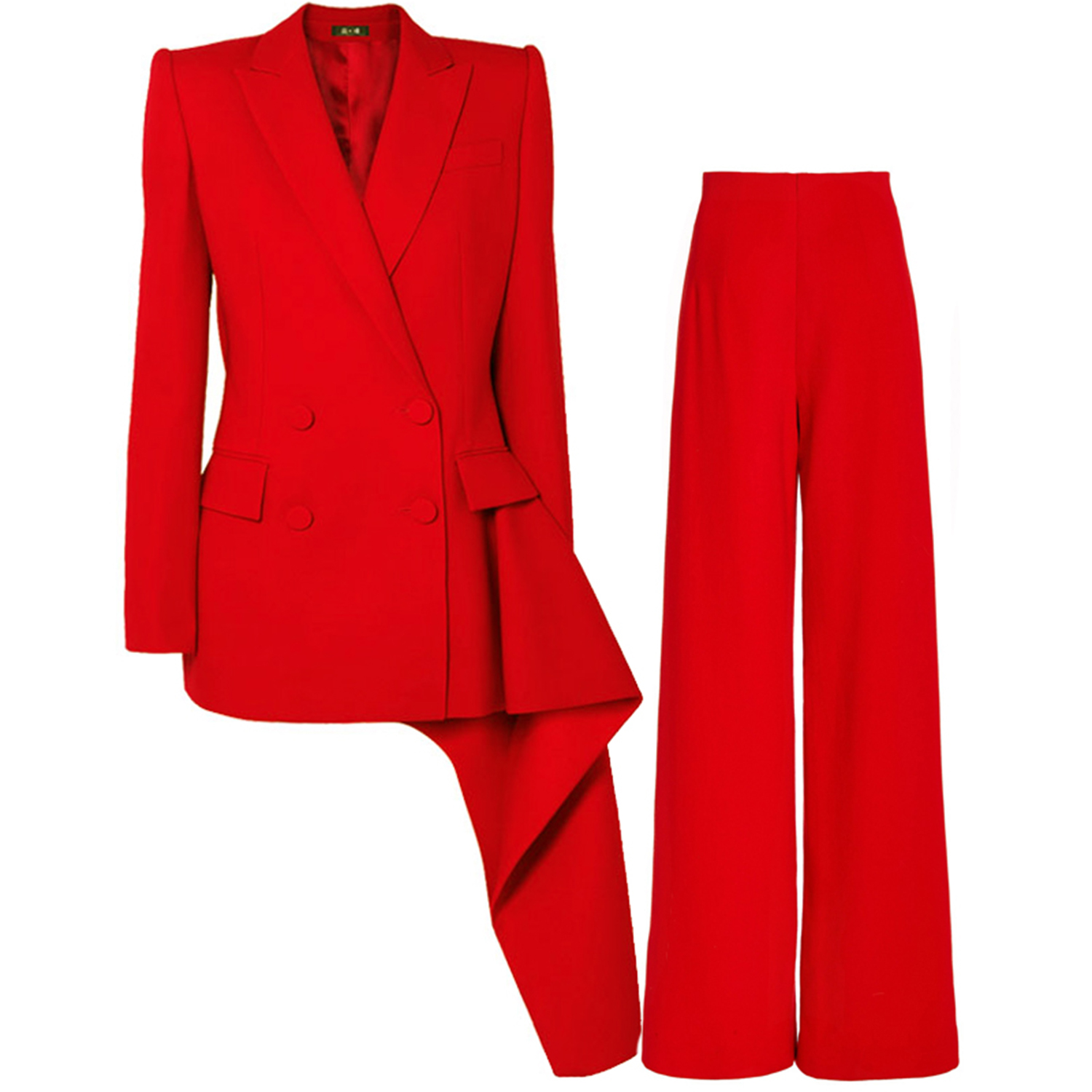 アリングンレッドパンツスーツ レディース ツーピーススーツセ - Slim Fit Suit Set のレビューと価格