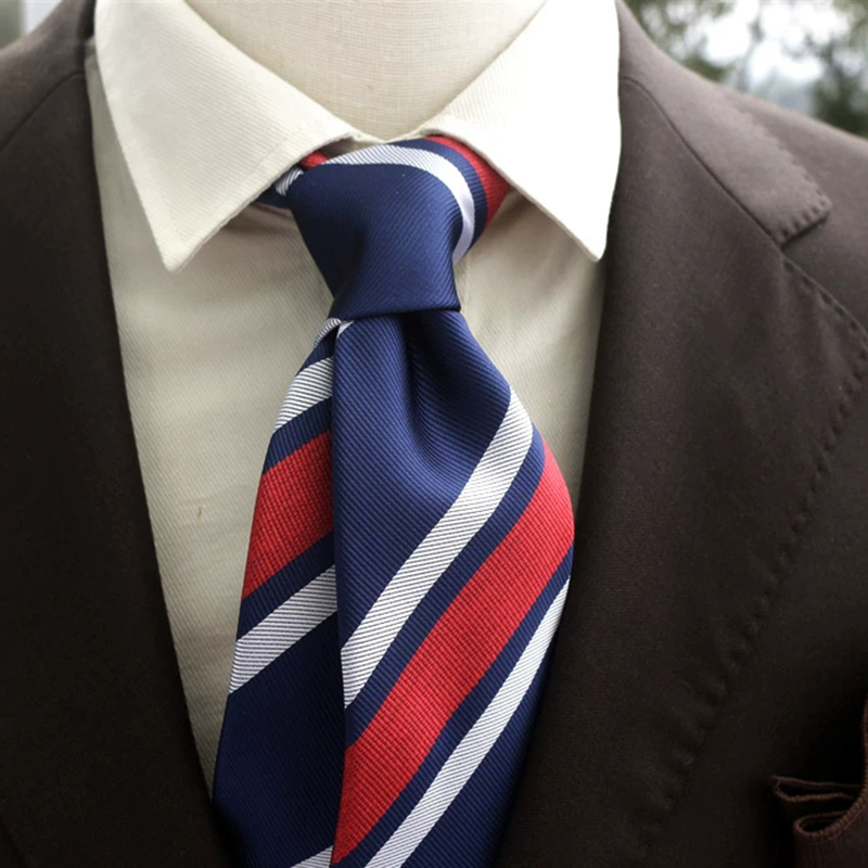 メンズネイビーブラウンのネクタイ,フォーマルなビジネスシルク - Men Formal Party Wear Shirt のレビューと価格
