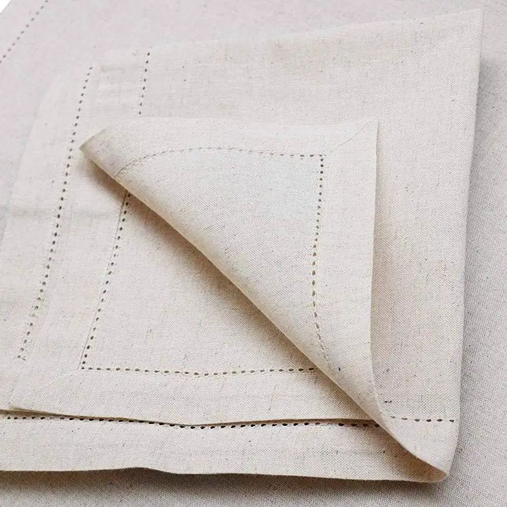 6枚組 リネンナプキン ホワイトテーブルナプキン コットンリ - Monogrammed Handkerchief のレビューと価格