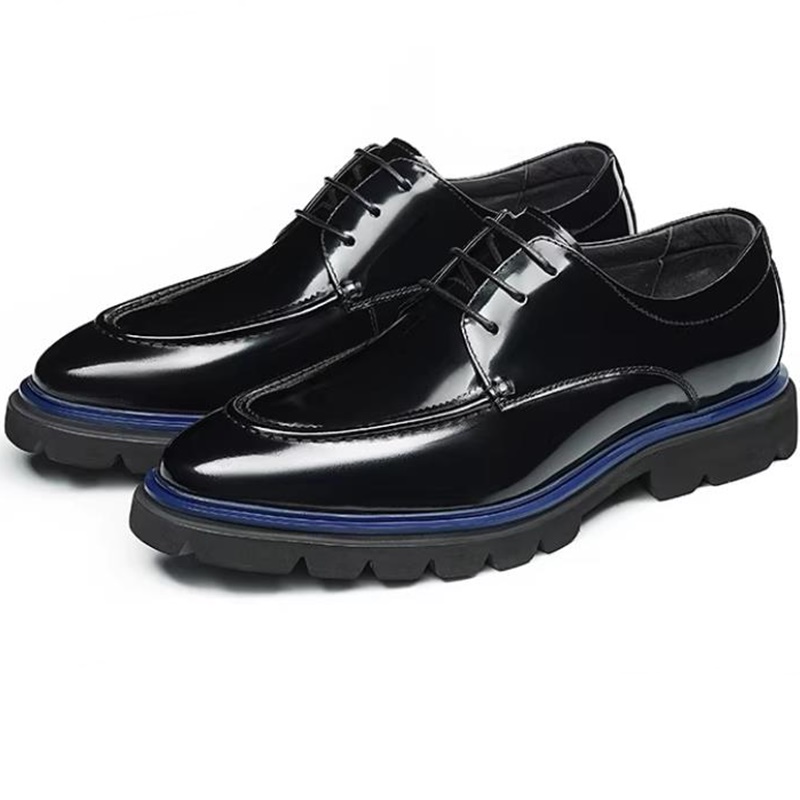 クラシックなプロ仕様の紳士靴、パテントレザー、レースアップ、 - Men'S Formal Office Wear Shoes のレビューと価格