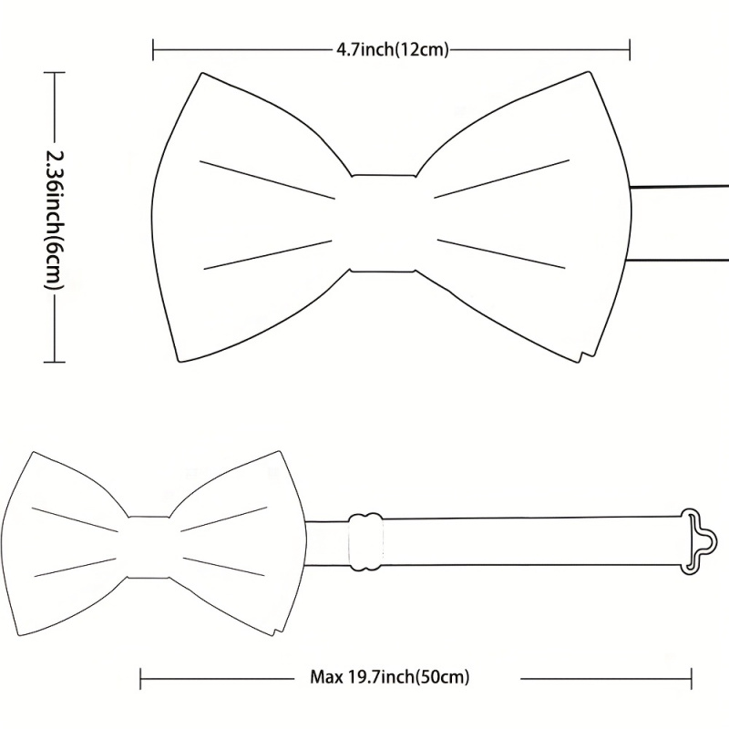 男性と女性のための調節可能な蝶ネクタイ - 安全なストラップ - Men'S Formal Wear Bow Ties のレビューと価格