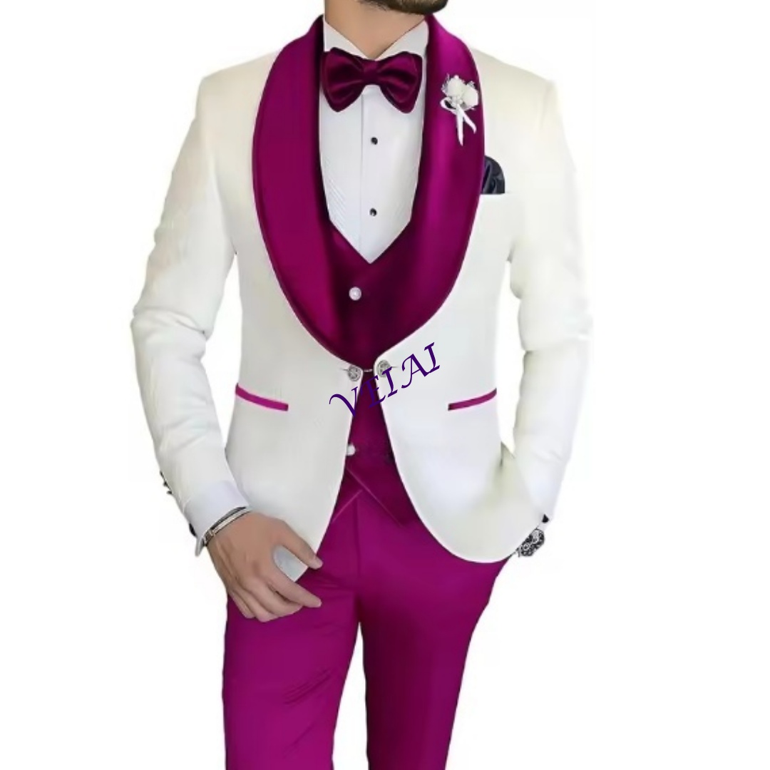 メンズウェディングフォーマルウェア用カスタムスリムフィット3 - Men Formal Wear Combination のレビューと価格