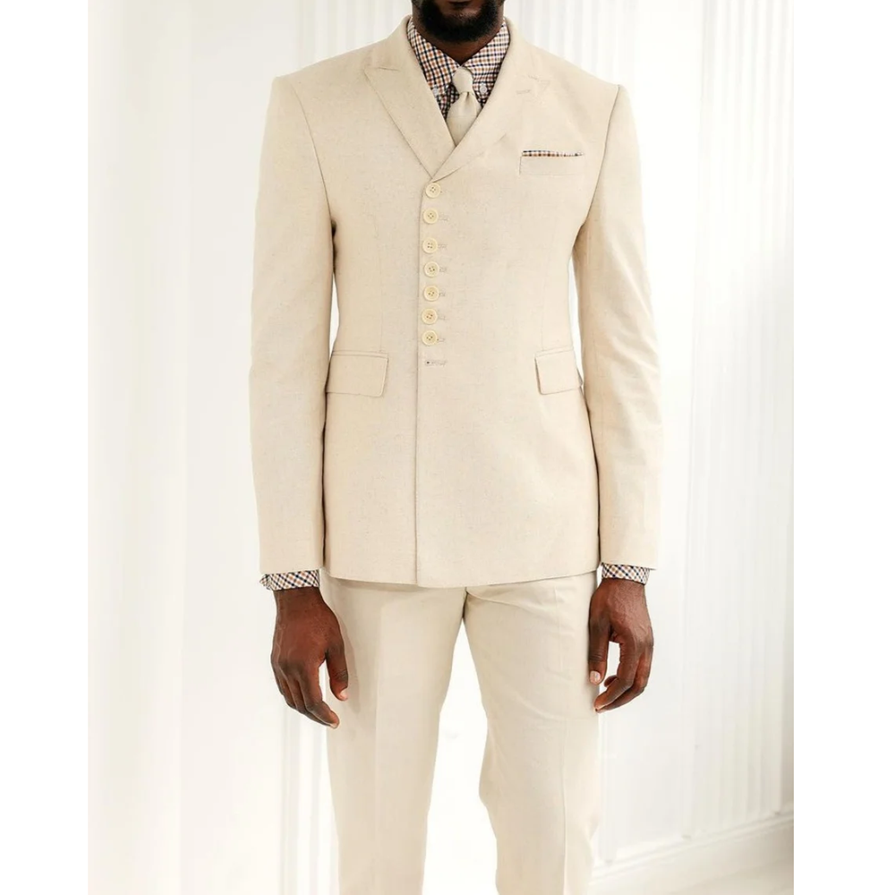 メンズシングルブレストスーツセット スリムフィット仕立て 独 - Unique Men'S Formal Wear のレビューと価格