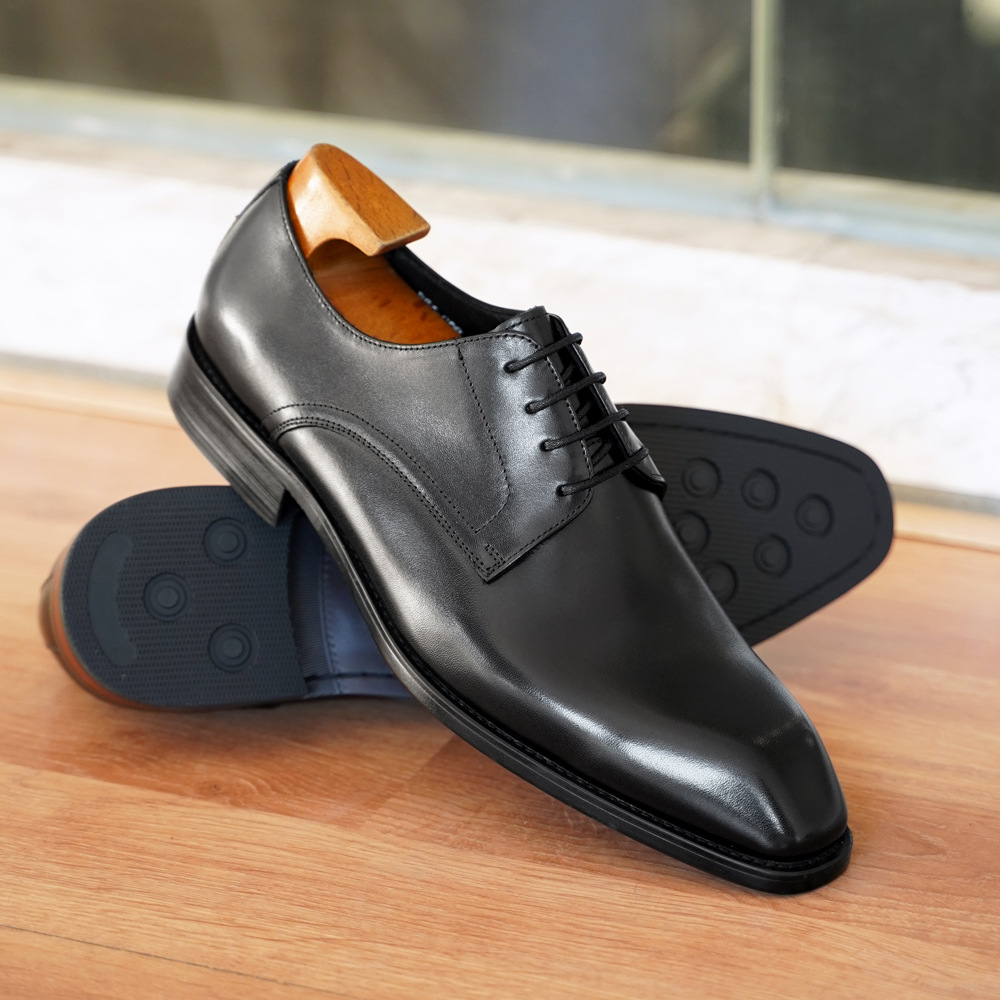 メンズビジネスカジュアルシューズ、ヴィンテージ風木目調スクエ - Men'S Formal Office Wear Shoes のレビューと価格