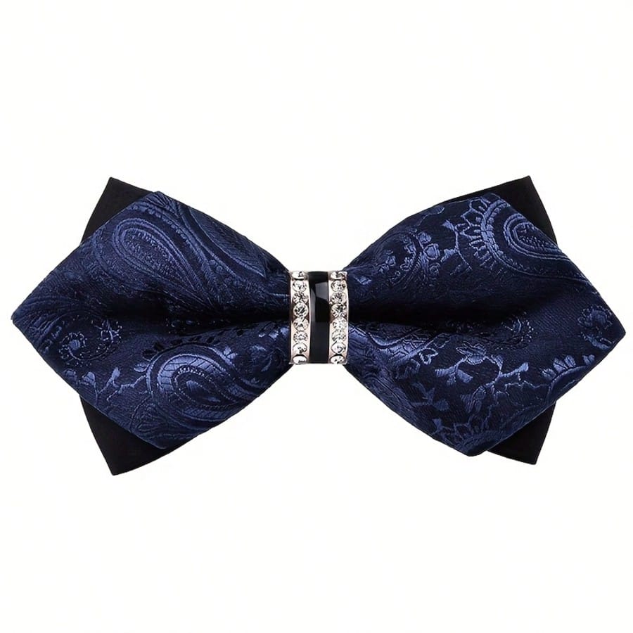 メンズジャカードサテン蝶ネクタイ、ラインストーン装飾付き、ノ - Men'S Formal Wear Bow Ties のレビューと価格