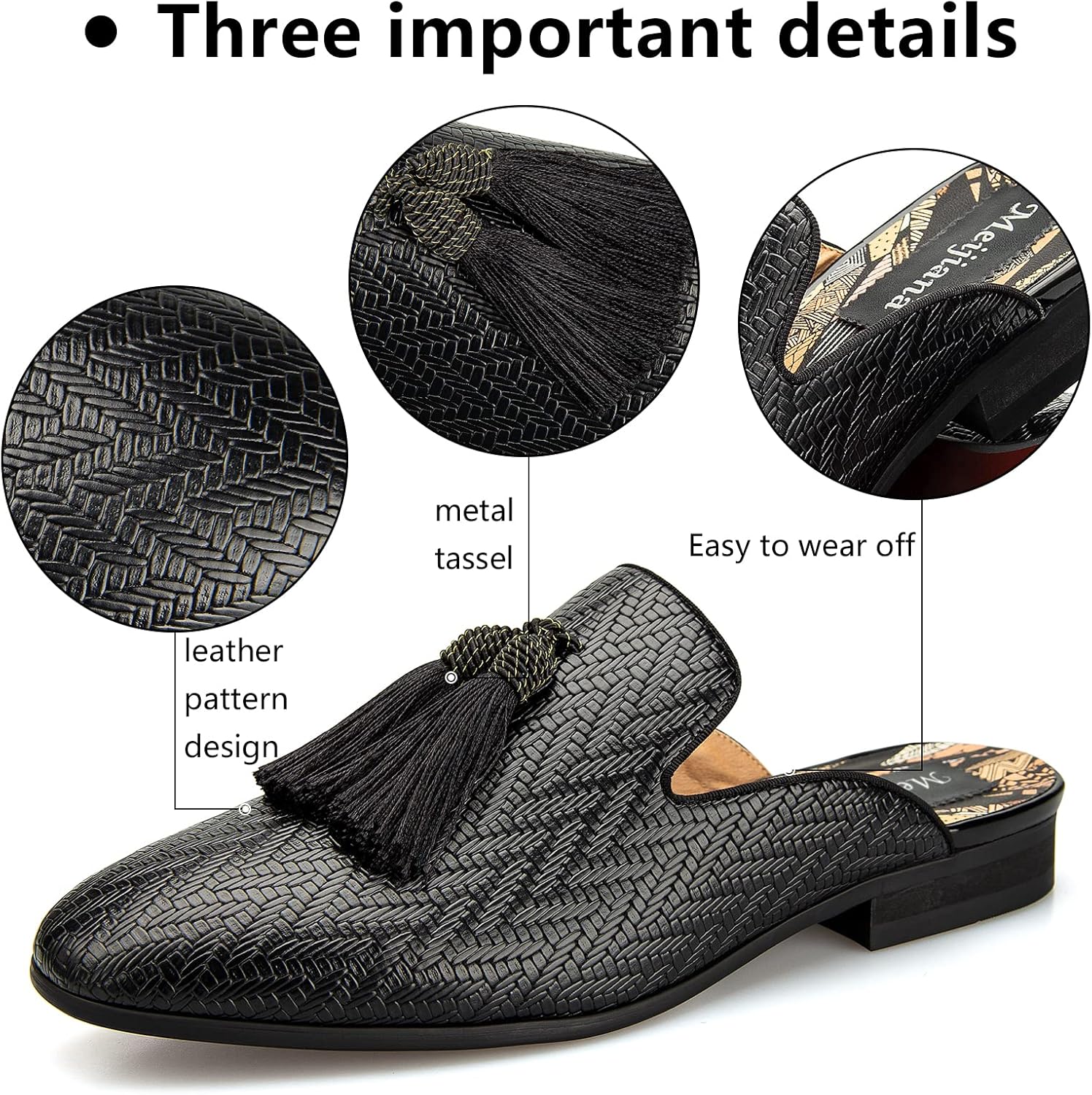 レザースリッパ通気性夏メンズスリッパスリッポンローファーレザ - Men'S Formal Wear Slippers のレビューと価格
