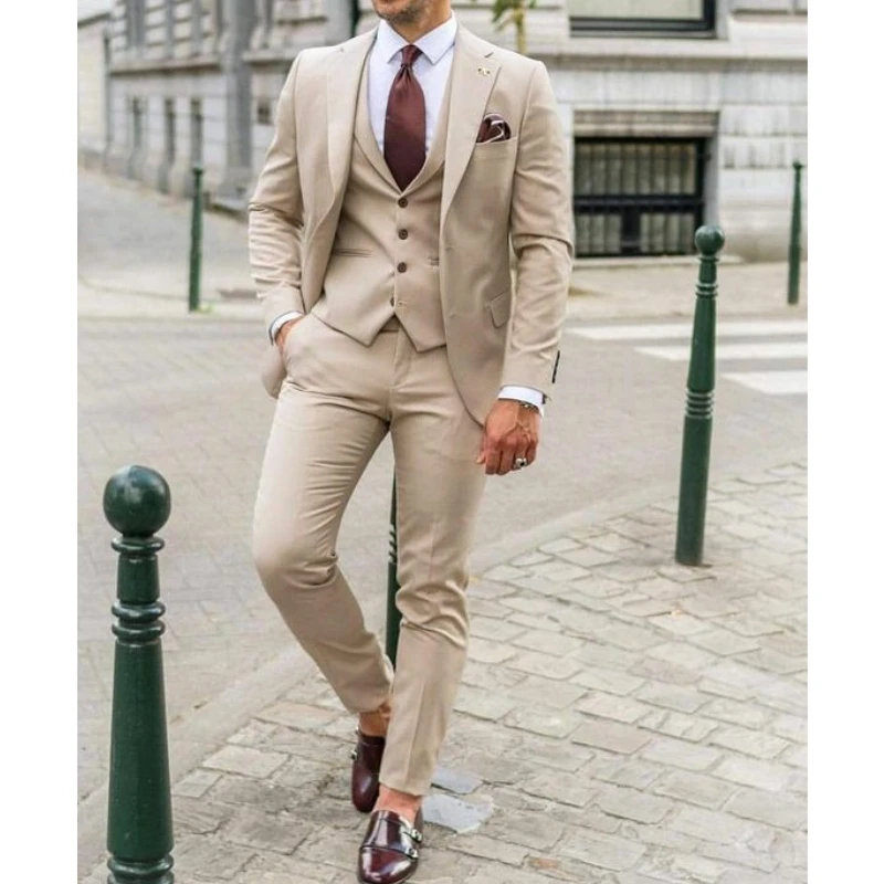 ノッチドラペルメンズスーツスリムフィットビジネスフォーマル3 - Men'S Formal Dinner Wear のレビューと価格
