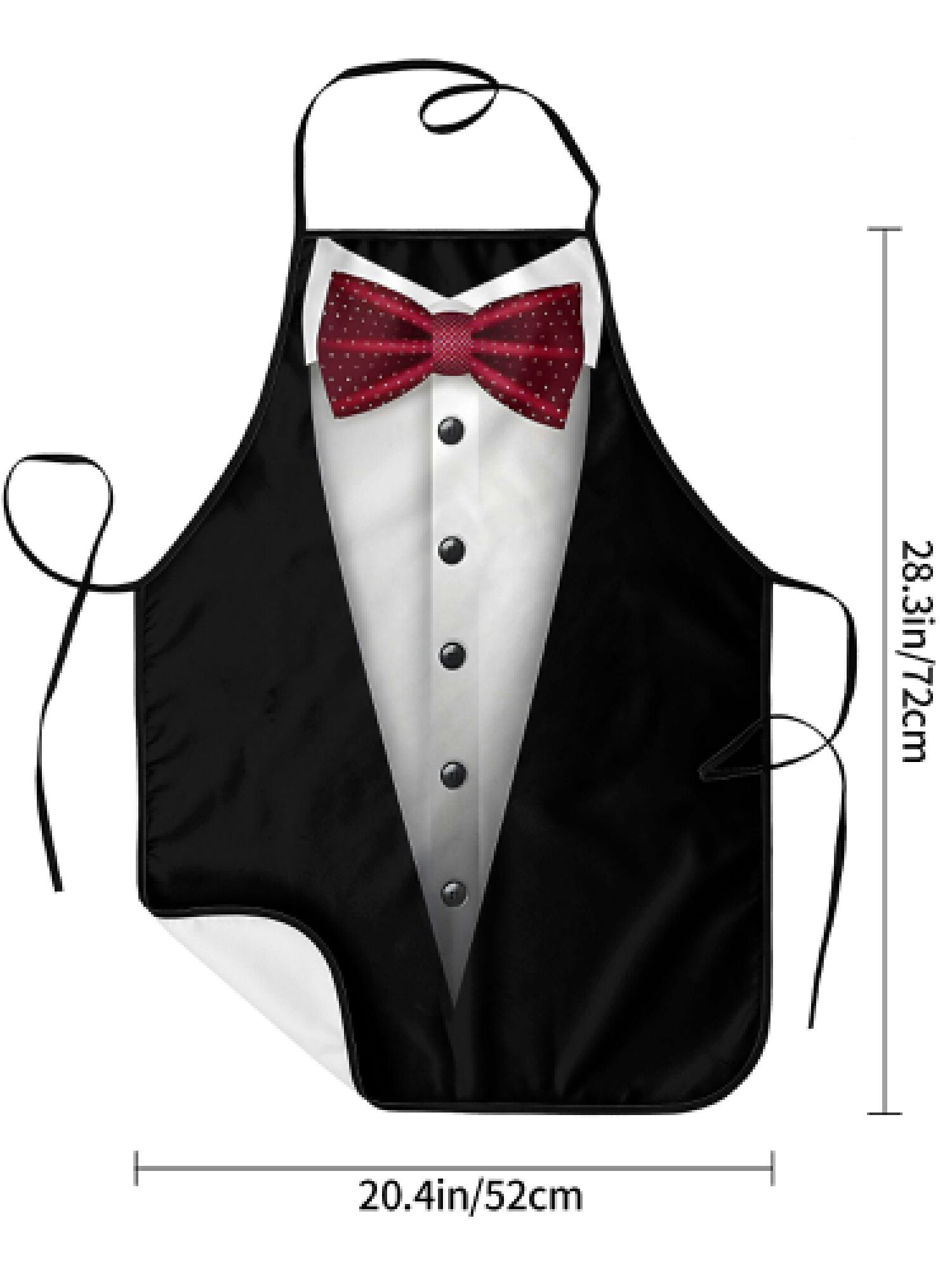 タキシードエプロン赤い蝶ネクタイキッチン調理ベーキングギフト - Men'S Formal Wear Bow Ties のレビューと価格